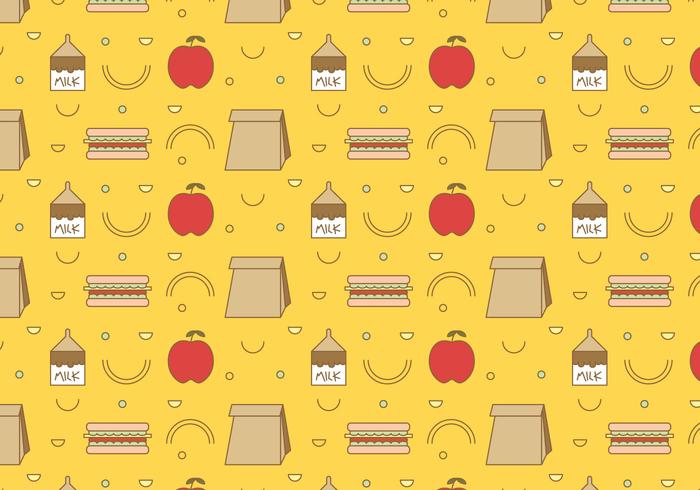 Free School Lunch Vector Pattern 3