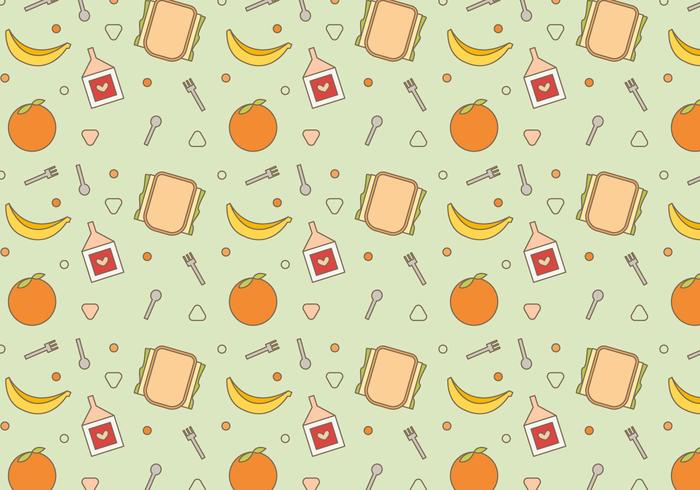 Free School Lunch Vector Pattern 2