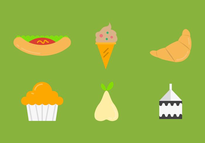 Free School Lunch Vector Iconos # 4