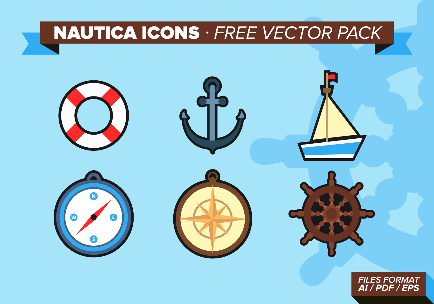 Download Nautica Icons Free Vector Pack - Download Free Vectors, Clipart Graphics & Vector Art