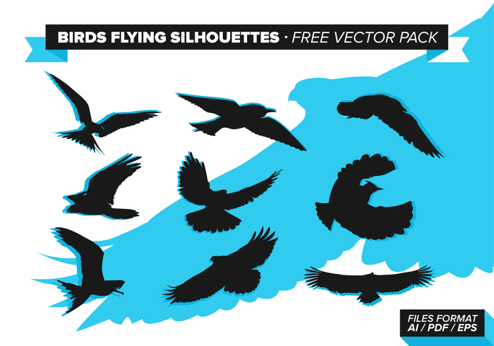 Birds Flying Silhouettes Free Vector Pack Birds Flying Silhouettes Free Vector Pack