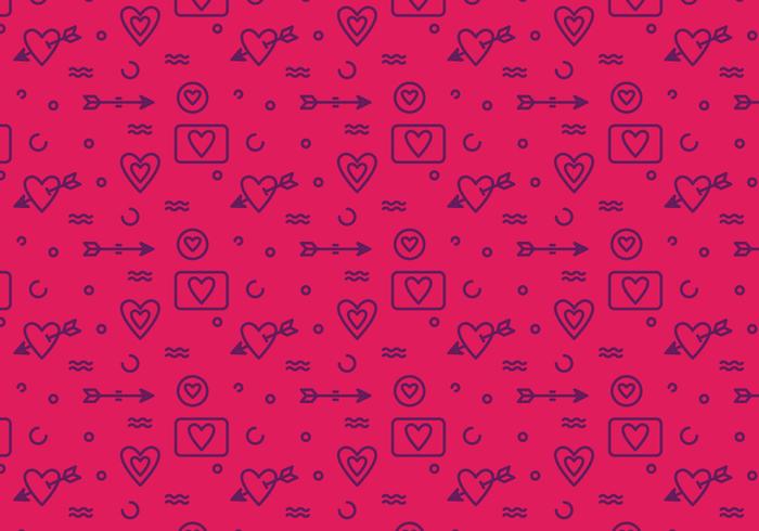 Free Heart Vector Pattern 6