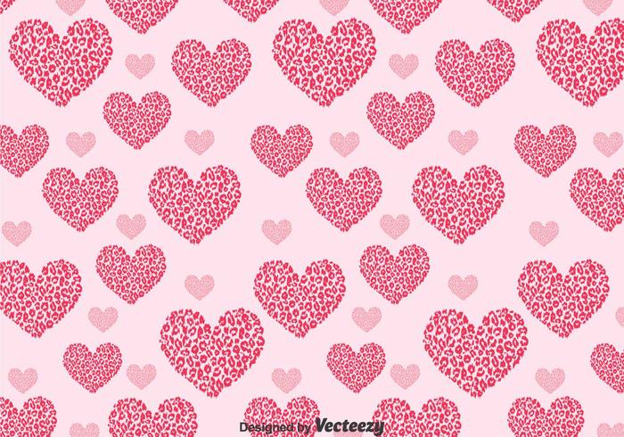 Love Shape Leopard Pattern vector