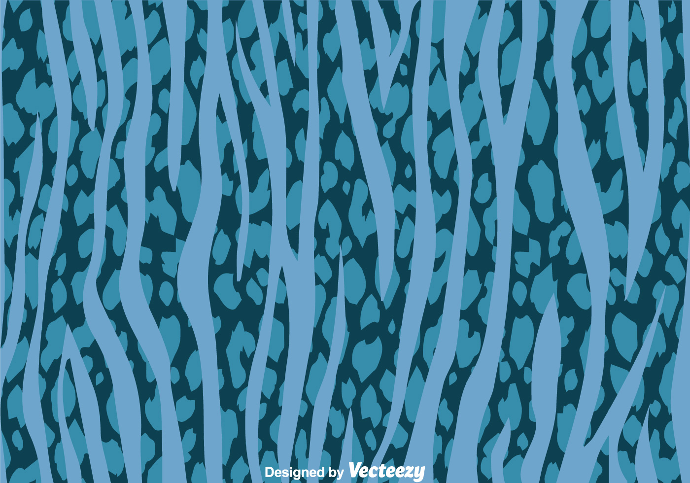 Blue Stripe Leopard Pattern - Download Free Vector Art, Stock Graphics