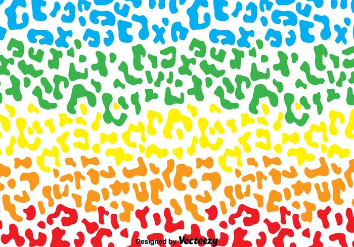 Rainbow Leopard Pattern vector