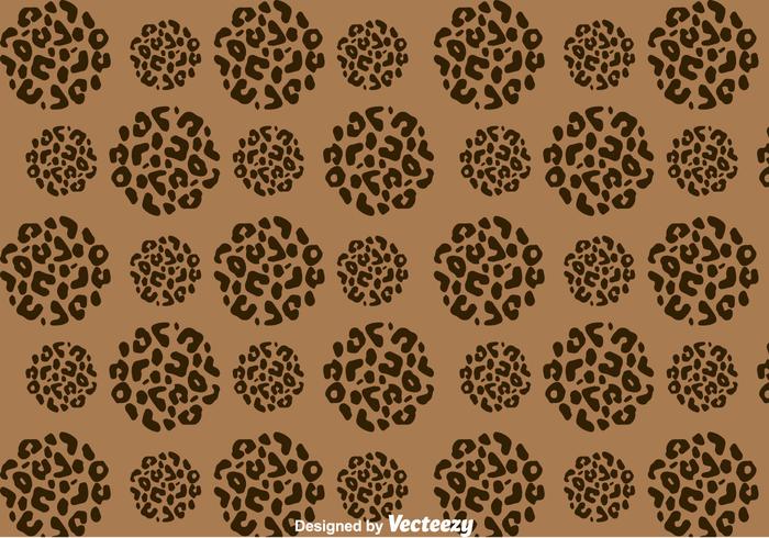 Leopard Pattern On Circle Shape vector