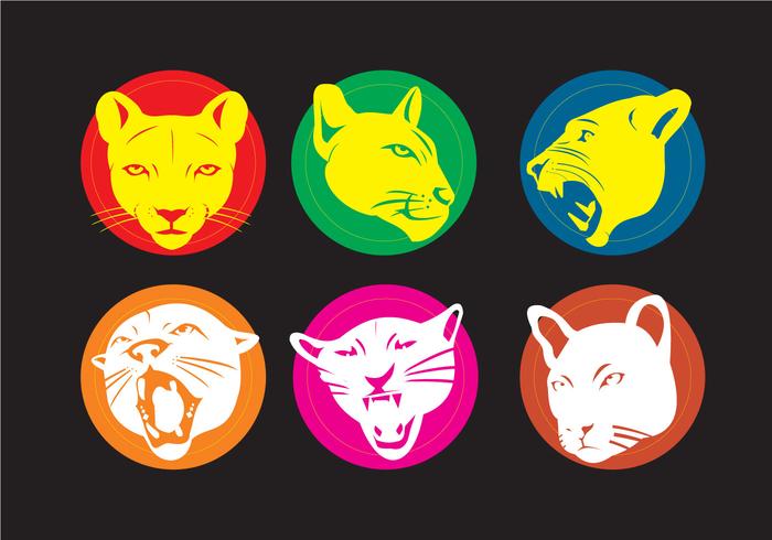 Cougar Mascot Vectors