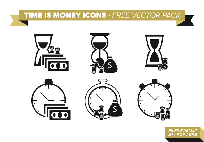 Time Is Money Icons Free Vector Pack Time Is Money Icons Free Vector Pack
