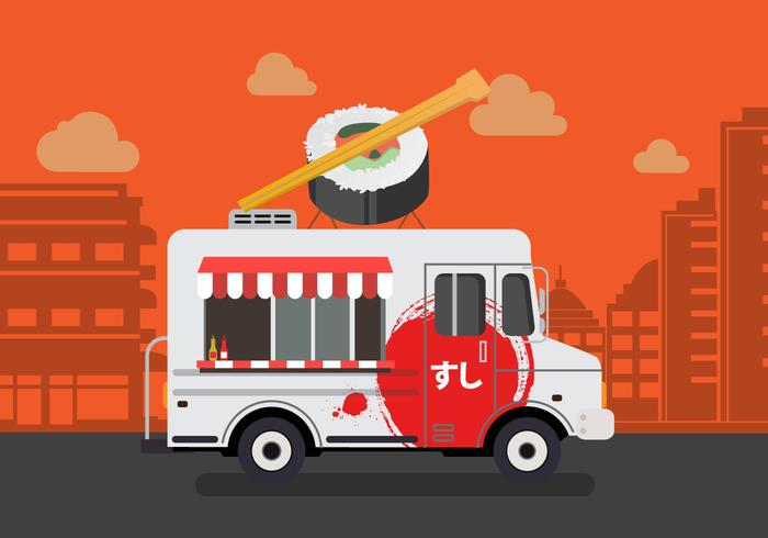 Vector Sushi Truck