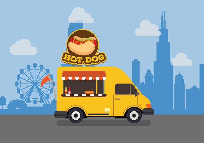 Vector Hot Dog Truck Vector Hot Dog Truck