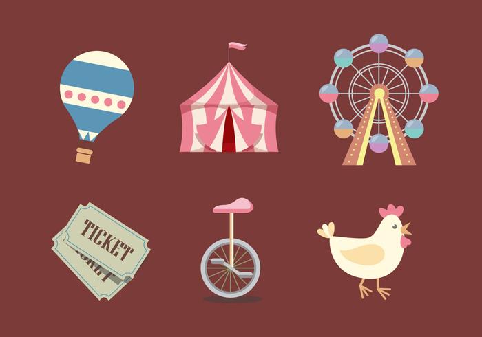 Conjunto de iconos vectoriales Fair County vector