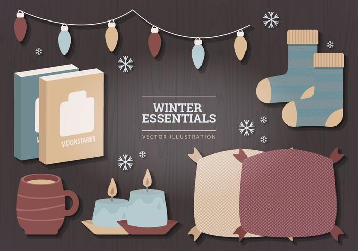 Invierno Essentials ilustración vectorial vector