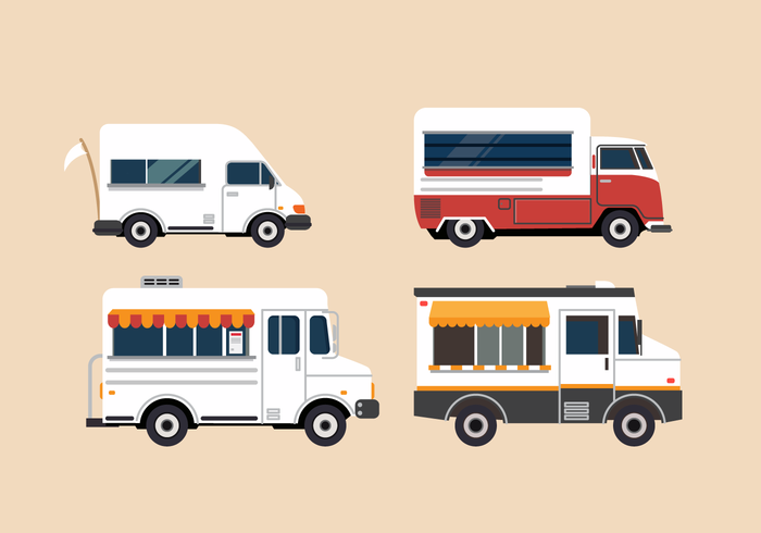 Free Vector Food Truck Illustration Set