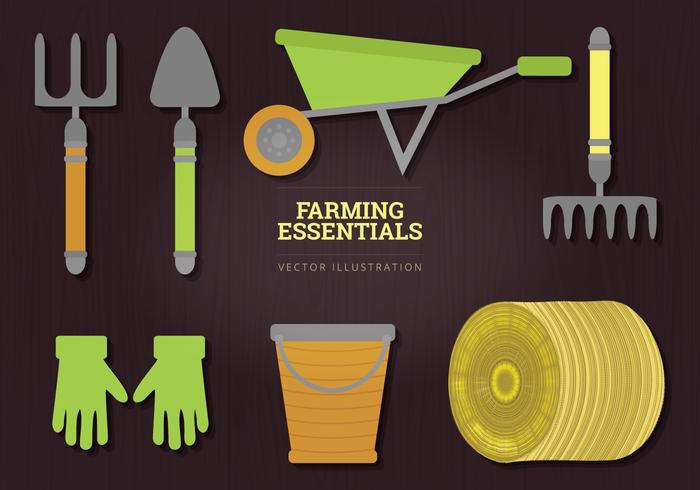 Farming Essentials Vector Illustration