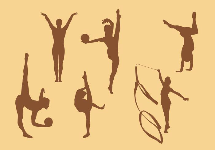 Gymnastic silhouette vectors Gymnastic silhouette vectors