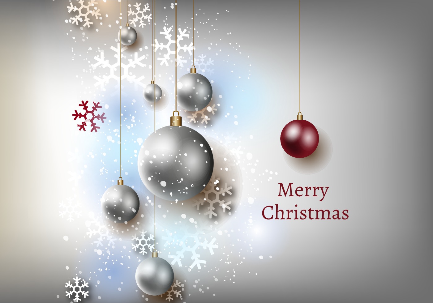 Free Christmas Grey Background Vector - Download Free Vector Art, Stock Graphics &amp; Images