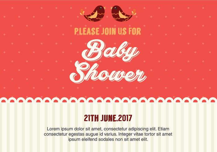 Baby Shower Invitation Vector