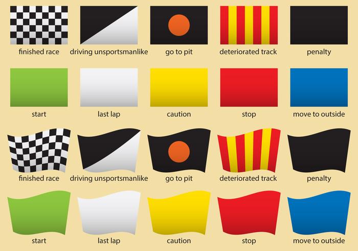 F1 Racing Flags vector