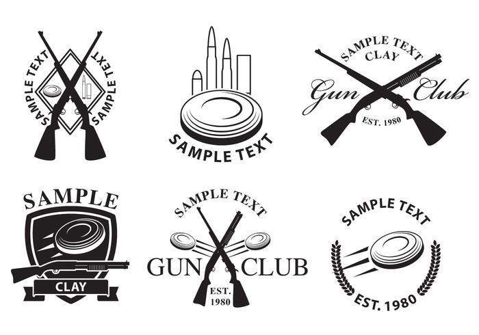 Gun Club Logos vector