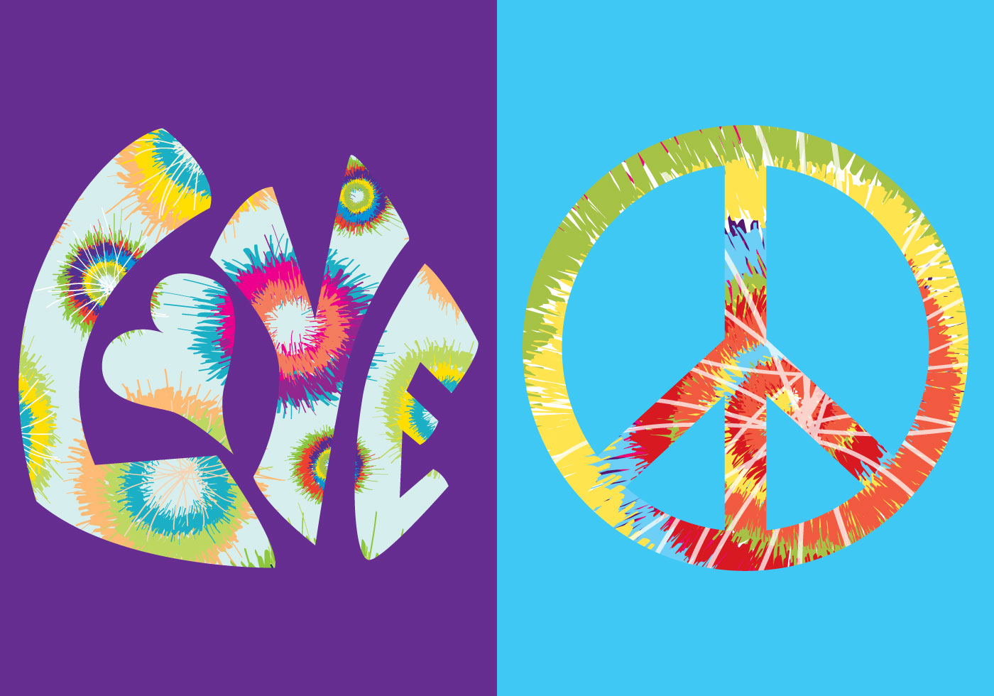 Tie Dye Vector Symbols Colors Download Free Vector Art 