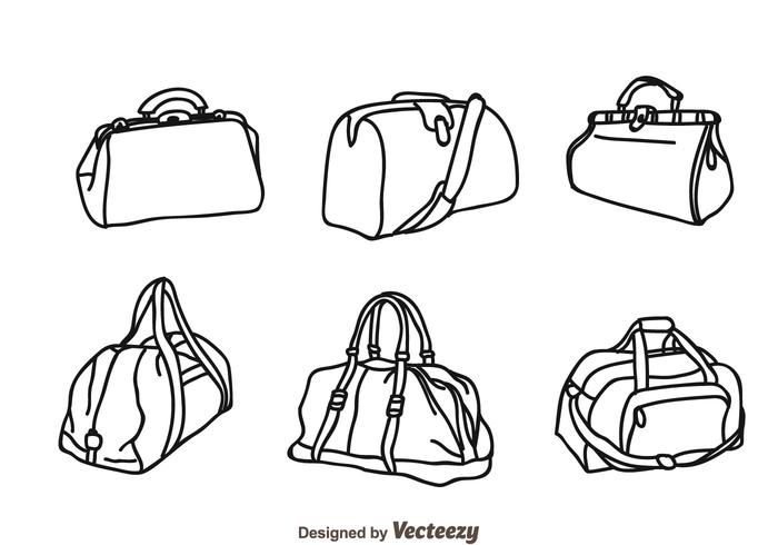 Vector Bag Isolated Icons