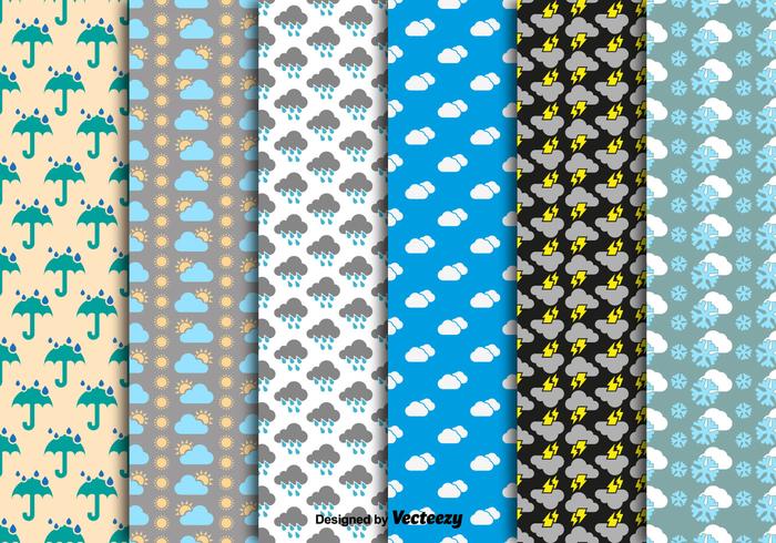 Weather seamless patterns vector