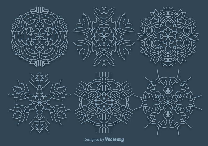 Blue snowflakes vector