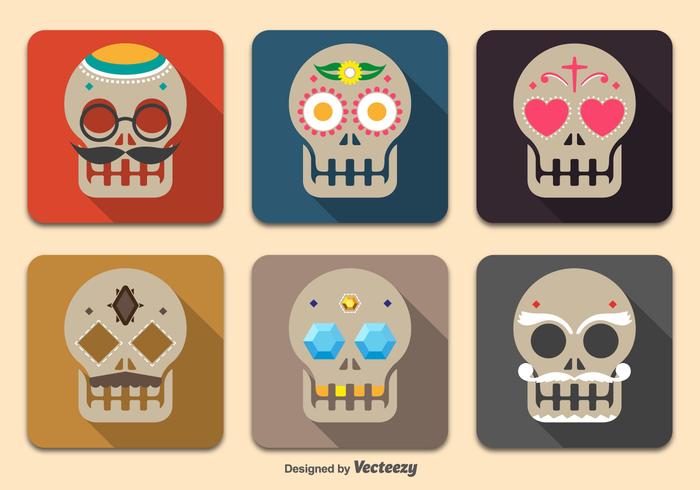 Day of the dead skulls vector