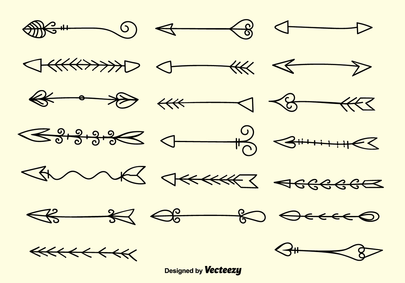 Doodle decorative arrow vectors 98780 Vector Art at Vecteezy