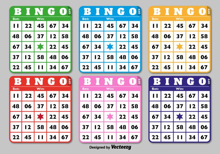 Bingo clásico tarjetas vector