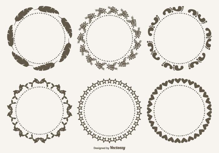 Cute Decorative Frames Set vector