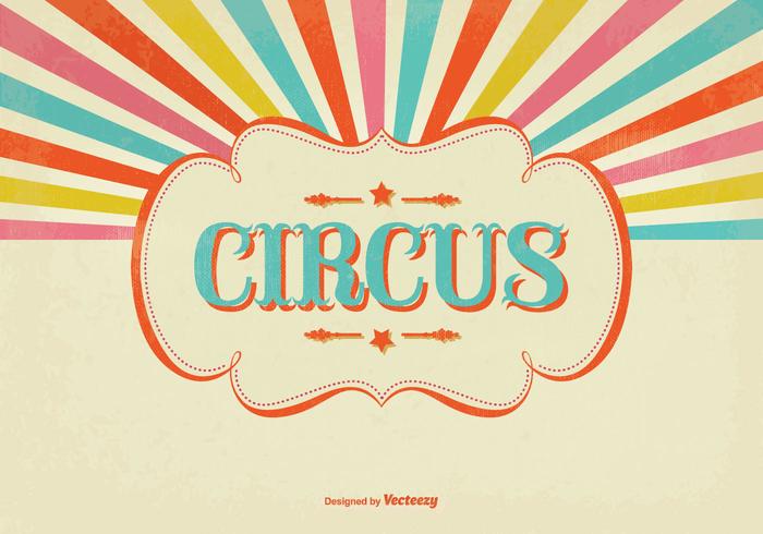 Colorful Sunburst Circus Illustration vector