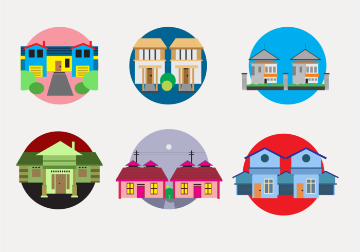 Colorido Townhomes vector