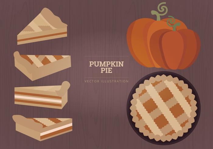 Pumpkin Pie Vector Illustration