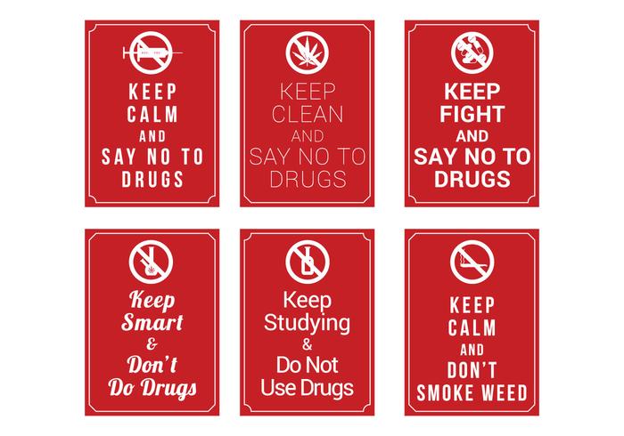 No Drugs Poster Vector
