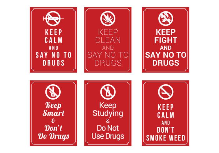 No Drugs Poster Vector