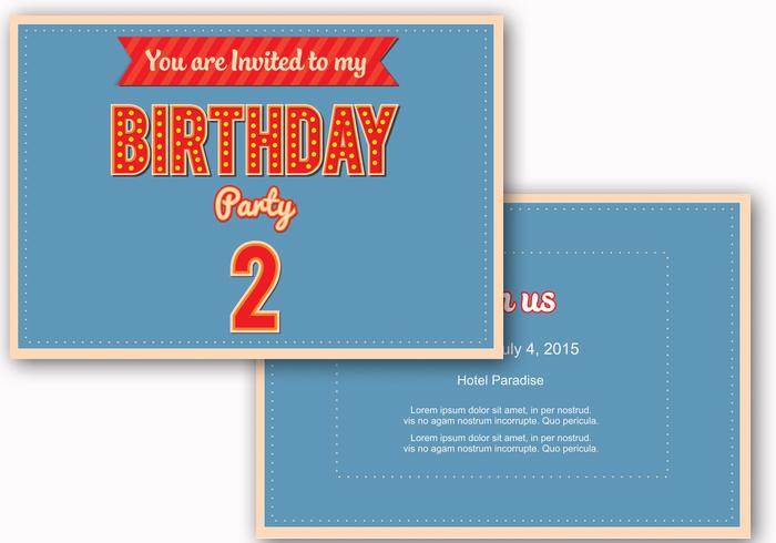 Birthday Invite Vector