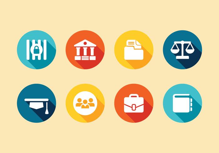 Law Icon Set vector