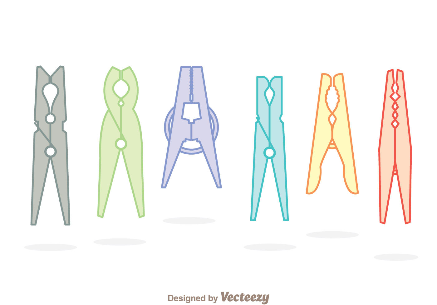 Clothespin Soft Colors Icons 98875 Vector Art at Vecteezy
