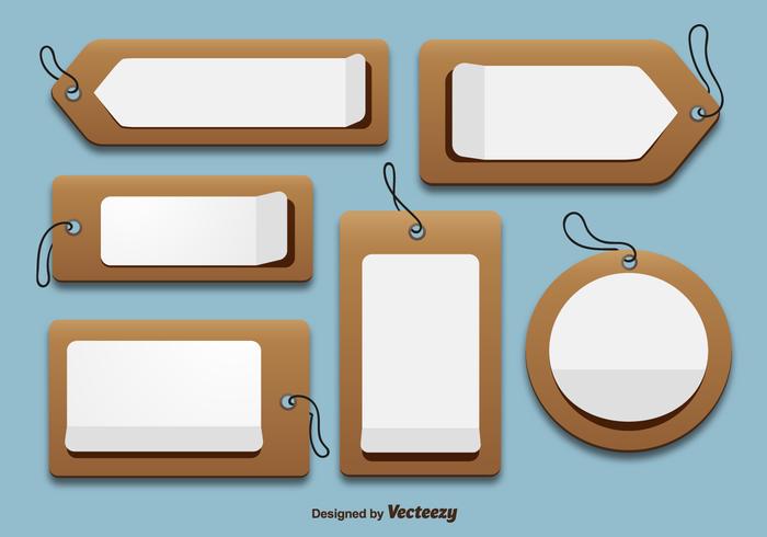 Cardboard price tags vector