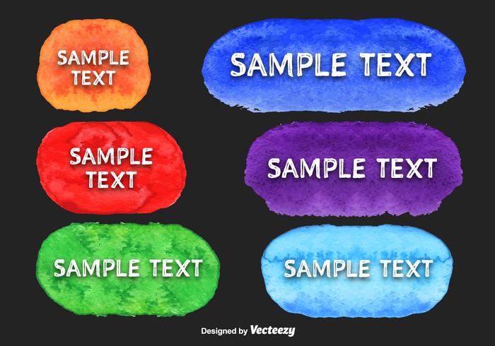 Colorful watercolor banner vectors