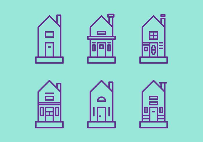 Free Townhomes Vector Icons 4