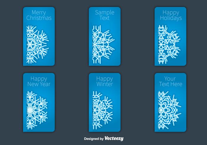 Christmas snowflakes card vectors