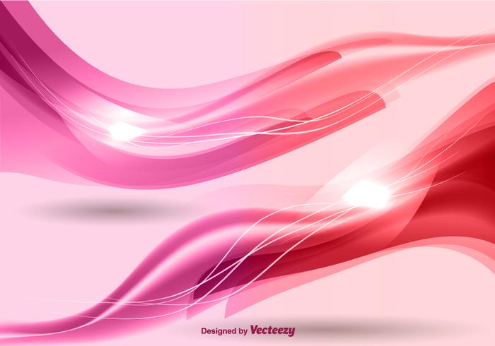 Pink waves background vector
