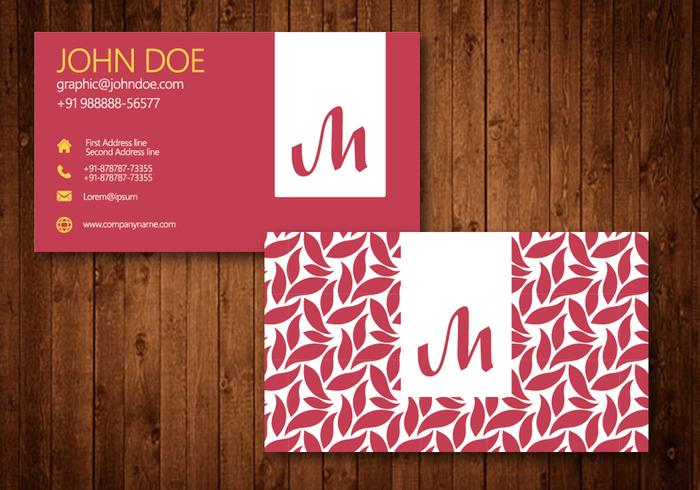 Swirl Business Card Template Vector