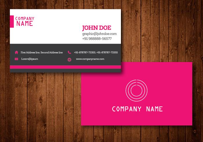 Pink Creative Business Card Vector Template