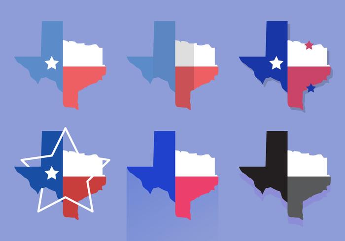 Iconos vectoriales de mapa de Texas # 4 vector