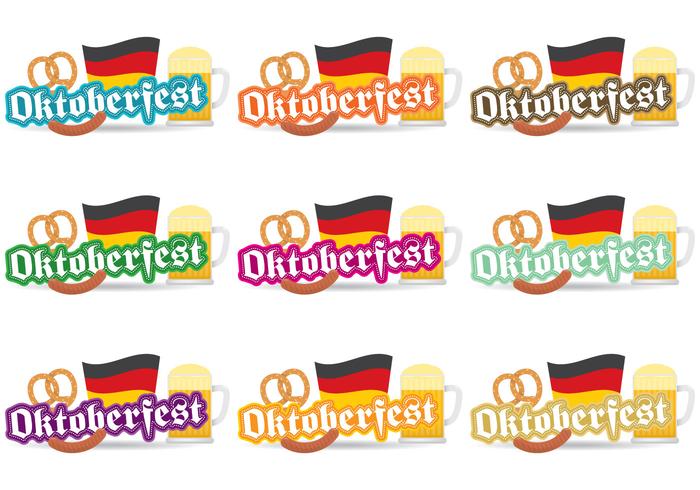 Oktoberfest insignias de vectores