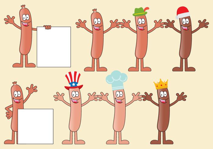 Sausages Characters vector