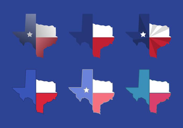 Iconos vectoriales de mapa de Texas # 3 vector